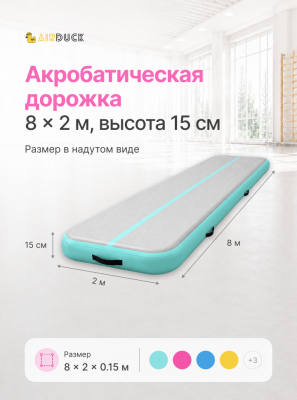 Дорожка акробатическая AirDuck Развитие 8х2х0,15 (AirDuck404-15)