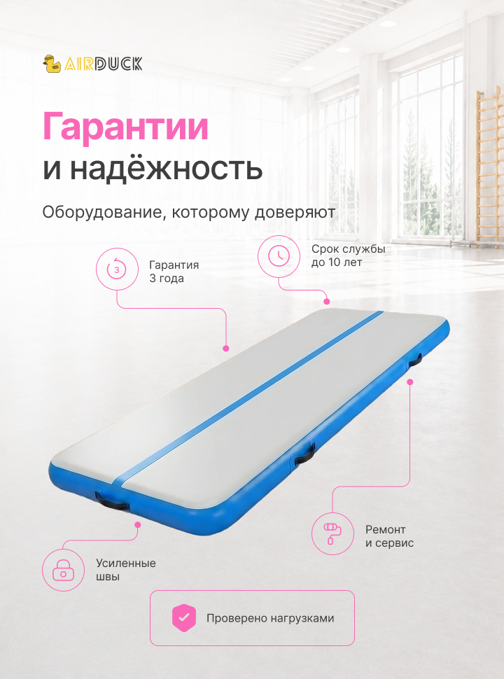Дорожка акробатическая AirDuck Развитие 4х1х0,1 (AirDuck201-10)